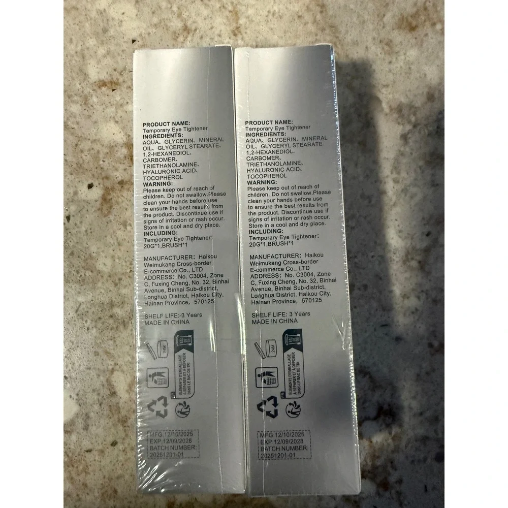 2Pk Perfection Eye Temporary Eye Tightener Easy-Wear Formula 20g Each NEW